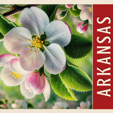 State Flowers Series: Arkansas, Apple Blossom 500 Jigsaw Puzzle 3D Modell