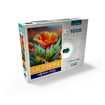 State Flowers Series: California, California Poppy 1000 Jigsaw Puzzle box view2