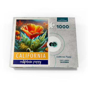 State Flowers Series: California, California Poppy 1000 Jigsaw Puzzle box view3