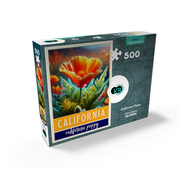 State Flowers Series: California, California Poppy 500 Jigsaw Puzzle box view2