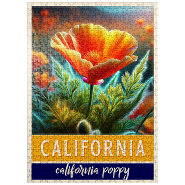 puzzleplate State Flowers Series: California, California Poppy 500 Jigsaw Puzzle