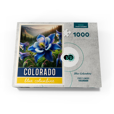 State Flowers Series: Colorado, Blue Columbine 1000 Jigsaw Puzzle box view3