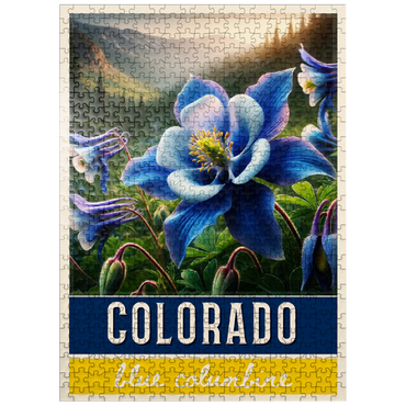 puzzleplate State Flowers Series: Colorado, Blue Columbine 500 Jigsaw Puzzle