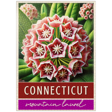 puzzleplate State Flowers Series: Connecticut, Mountain Laurel 1000 Jigsaw Puzzle