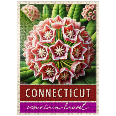puzzleplate State Flowers Series: Connecticut, Mountain Laurel 500 Jigsaw Puzzle