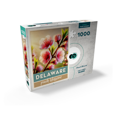 State Flowers Series: Delaware, Peach Blossom 1000 Jigsaw Puzzle box view2