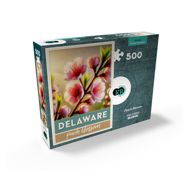 State Flowers Series: Delaware, Peach Blossom 500 Jigsaw Puzzle box view2