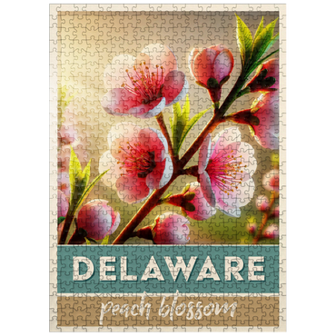 puzzleplate State Flowers Series: Delaware, Peach Blossom 500 Jigsaw Puzzle