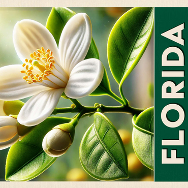 State Flowers Series: Florida, Orange Blossom 500 Jigsaw Puzzle 3D Modell