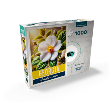 State Flowers Series: Georgia, Cherokee Rose 1000 Jigsaw Puzzle box view2