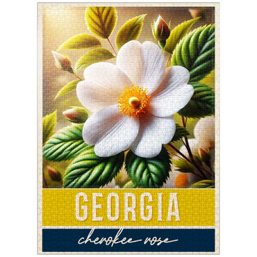 puzzleplate State Flowers Series: Georgia, Cherokee Rose 1000 Jigsaw Puzzle