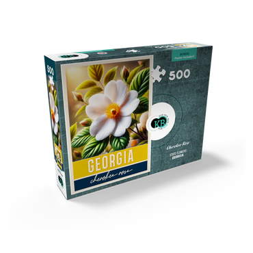 State Flowers Series: Georgia, Cherokee Rose 500 Jigsaw Puzzle box view2