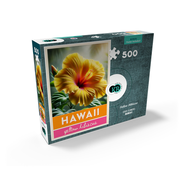 State Flowers Series: Hawaii, Yellow Hibiscus 500 Jigsaw Puzzle box view2