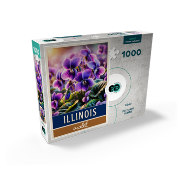 State Flowers Series: Illinois, Violet 1000 Jigsaw Puzzle box view2