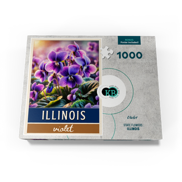 State Flowers Series: Illinois, Violet 1000 Jigsaw Puzzle box view3