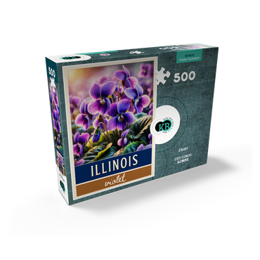 State Flowers Series: Illinois, Violet 500 Jigsaw Puzzle box view2