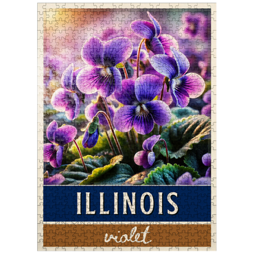 puzzleplate State Flowers Series: Illinois, Violet 500 Jigsaw Puzzle