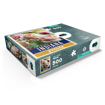 State Flowers Series: Indiana, Peony 500 Jigsaw Puzzle box view1