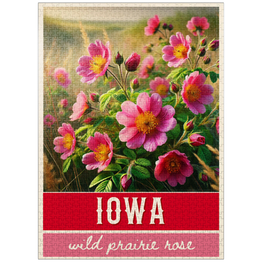 puzzleplate State Flowers Series: Iowa, Wild Prairie Rose 1000 Jigsaw Puzzle