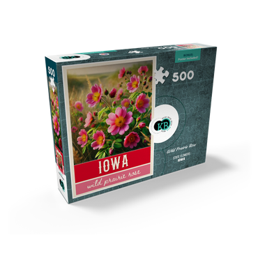 State Flowers Series: Iowa, Wild Prairie Rose 500 Jigsaw Puzzle box view2