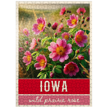 puzzleplate State Flowers Series: Iowa, Wild Prairie Rose 500 Jigsaw Puzzle