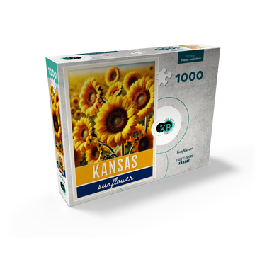 State Flowers Series: Kansas, Sunflower 1000 Jigsaw Puzzle box view2