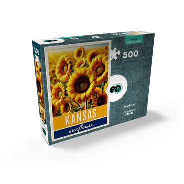 State Flowers Series: Kansas, Sunflower 500 Jigsaw Puzzle box view2