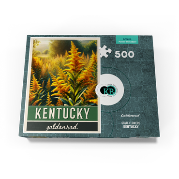 State Flowers Series: Kentucky, Goldenrod 500 Jigsaw Puzzle box view3