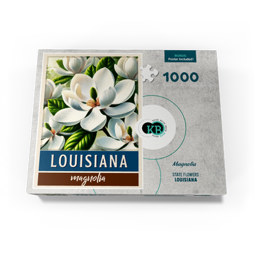 State Flowers Series: Louisiana, Magnolia 1000 Jigsaw Puzzle box view3