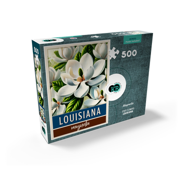 State Flowers Series: Louisiana, Magnolia 500 Jigsaw Puzzle box view2