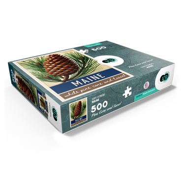 State Flowers Series: Maine, Pine Cone & Tassel 500 Jigsaw Puzzle box view1
