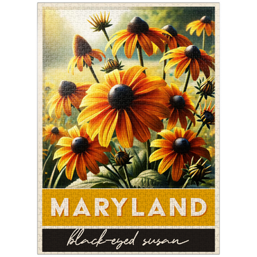 puzzleplate State Flowers Series: Maryland, Black Eyed Susan 1000 Jigsaw Puzzle