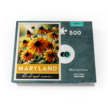State Flowers Series: Maryland, Black Eyed Susan 500 Jigsaw Puzzle box view3