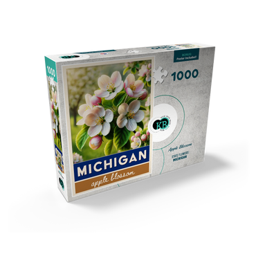 State Flowers Series: Michigan, Apple Blossom 1000 Jigsaw Puzzle box view2