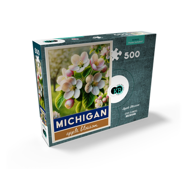 State Flowers Series: Michigan, Apple Blossom 500 Jigsaw Puzzle box view2