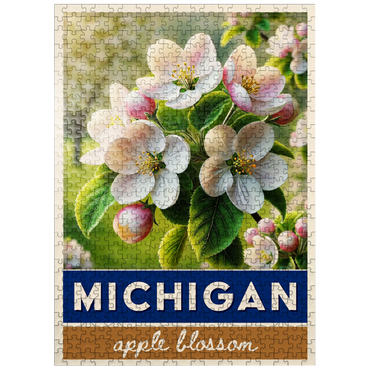 puzzleplate State Flowers Series: Michigan, Apple Blossom 500 Jigsaw Puzzle
