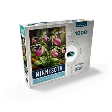State Flowers Series: Minnesota, Lady Slipper 1000 Jigsaw Puzzle box view2