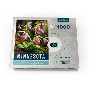 State Flowers Series: Minnesota, Lady Slipper 1000 Jigsaw Puzzle box view3