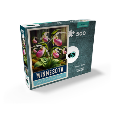 State Flowers Series: Minnesota, Lady Slipper 500 Jigsaw Puzzle box view2