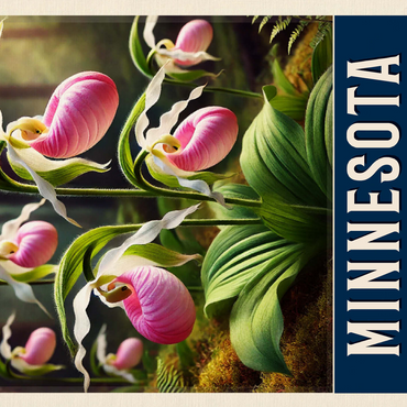 State Flowers Series: Minnesota, Lady Slipper 500 Jigsaw Puzzle 3D Modell