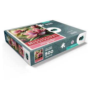 State Flowers Series: Mississippi, Magnolia, pink 500 Jigsaw Puzzle box view1