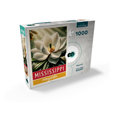 State Flowers Series: Mississippi, Magnolia, white 1000 Jigsaw Puzzle box view2