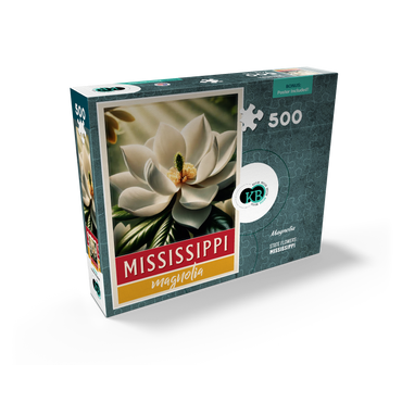State Flowers Series: Mississippi, Magnolia, white 500 Jigsaw Puzzle box view2