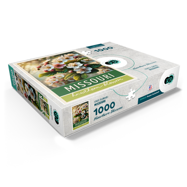 State Flowers Series: Missouri, Hawthorn Blossom, green 1000 Jigsaw Puzzle box view1