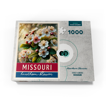 State Flowers Series: Missouri, Hawthorn Blossom 1000 Jigsaw Puzzle box view3