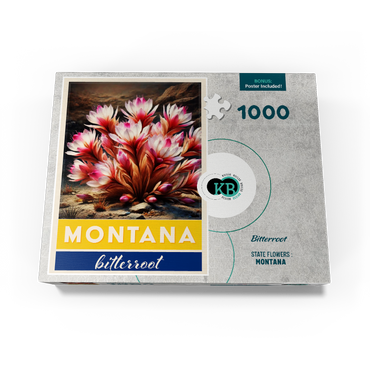 State Flowers Series: Montana, Bitterroot 1000 Jigsaw Puzzle box view3