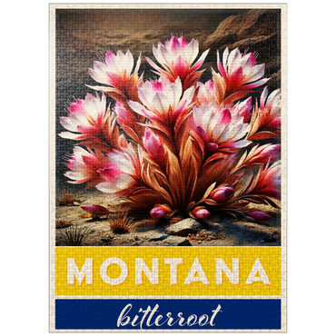 puzzleplate State Flowers Series: Montana, Bitterroot 1000 Jigsaw Puzzle