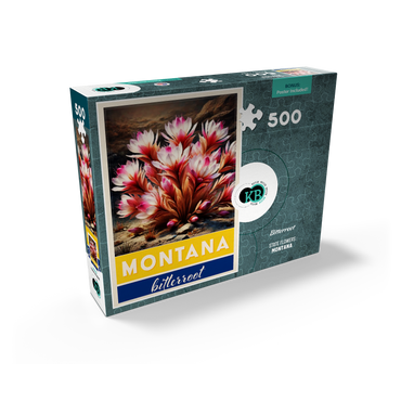 State Flowers Series: Montana, Bitterroot 500 Jigsaw Puzzle box view2