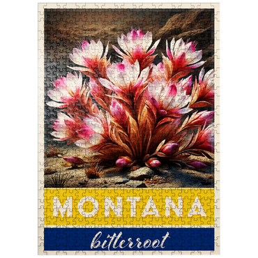 puzzleplate State Flowers Series: Montana, Bitterroot 500 Jigsaw Puzzle