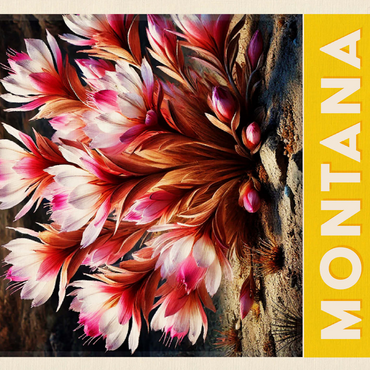State Flowers Series: Montana, Bitterroot 500 Jigsaw Puzzle 3D Modell